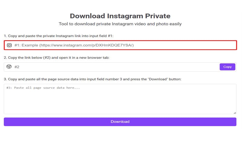 Paste the private link into savethevideo